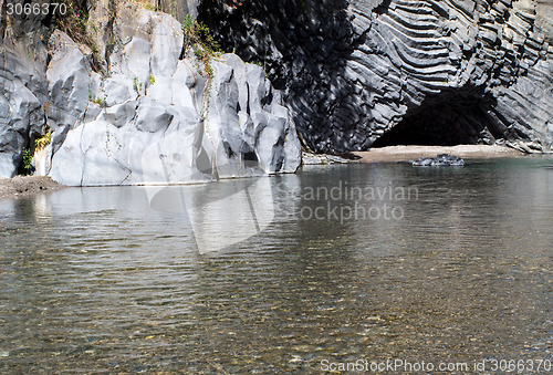 Image of Gole dell'Alcantara - a canyon on the river Alcantara.Sicily