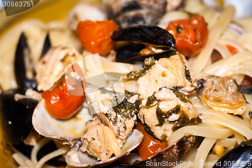 Image of Pasta with swordfish and tomatoes