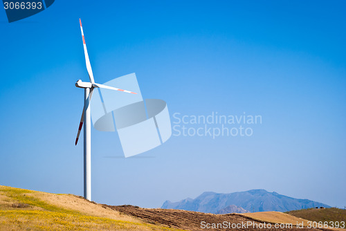 Image of Wheatfield with windmills