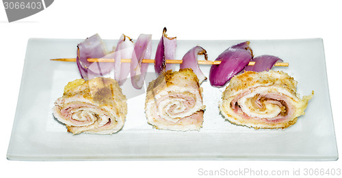 Image of Delicious chicken rolls stuffed