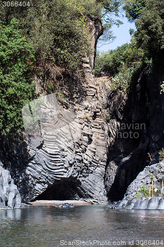 Image of Gole dell'Alcantara - a canyon on the river Alcantara.Sicily