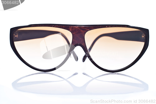 Image of Brown sunglasses isolated 