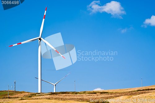 Image of Wheatfield with windmills