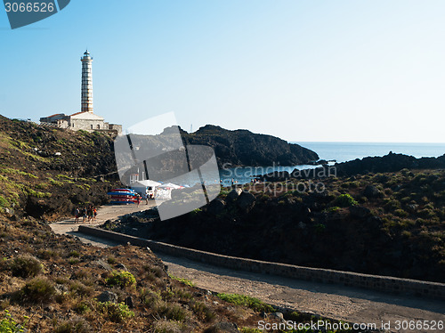 Image of Al faro beach. Ustica Island