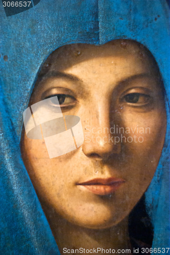 Image of Detail of painting -Annunciata by Antonello da Messina