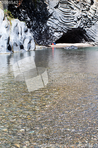 Image of Gole dell'Alcantara - a canyon on the river Alcantara.Sicily