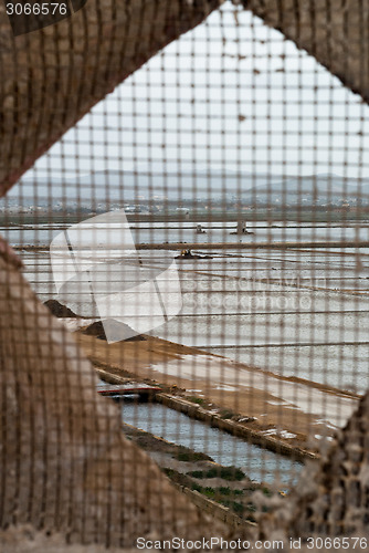 Image of Salt field viewed from window