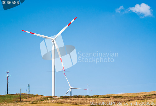 Image of Wheatfield with windmills