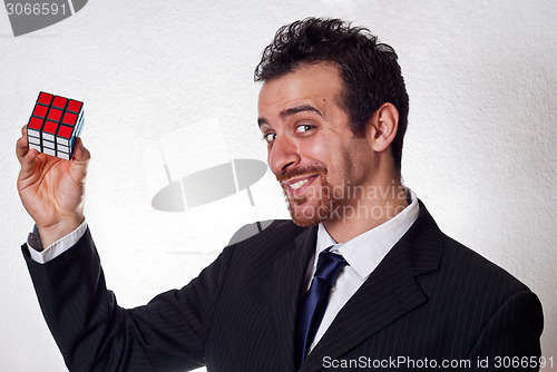 Image of young man. challenge concept