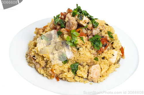 Image of Couscous grain dish with swordfish 