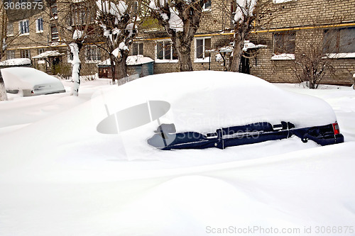 Image of Car buried in snow