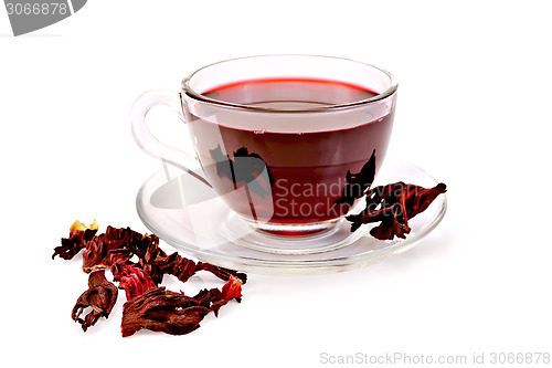 Image of Tea hibiscus in glass cup