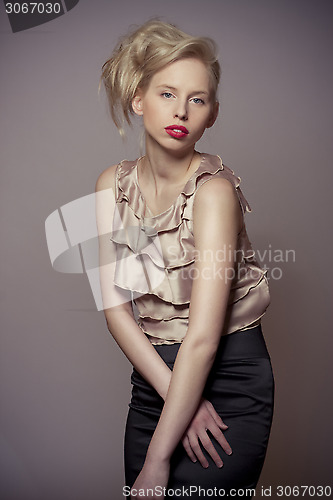 Image of fashion blond attractive girl
