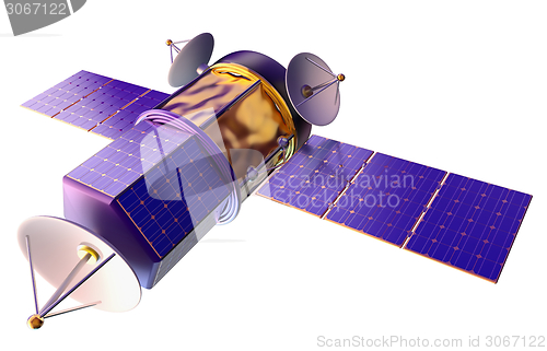 Image of 3D model of an artificial satellite of the Earth