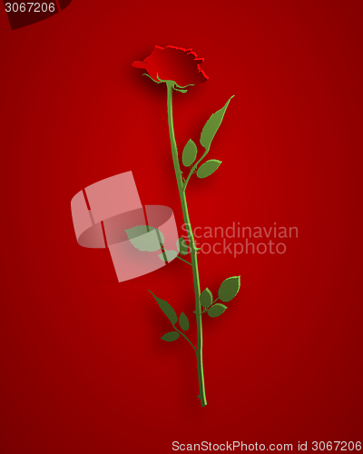 Image of Rose paper style