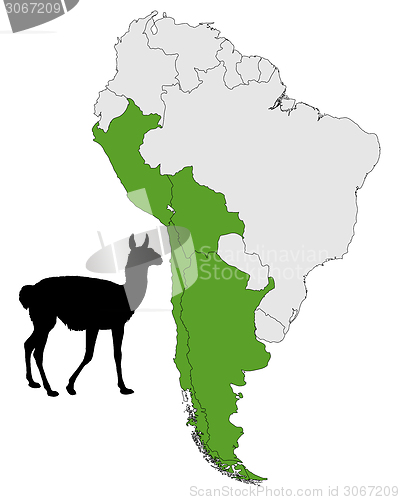 Image of Guanaco range map