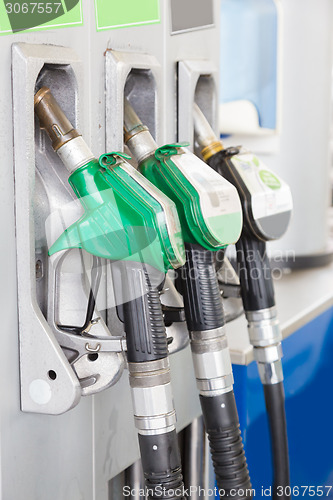 Image of Fuel pump in a gas station.