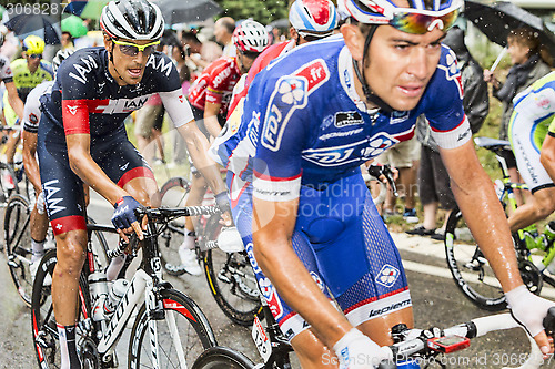 Image of Inside The Peloton in a Rainy Day