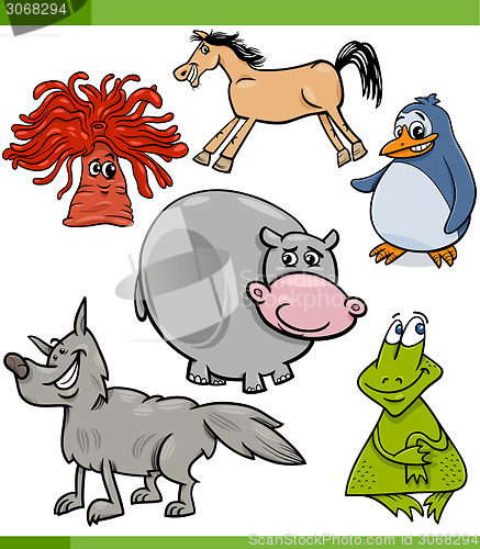Image of animals cartoon characters set