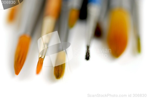 Image of Paintbrushes macro