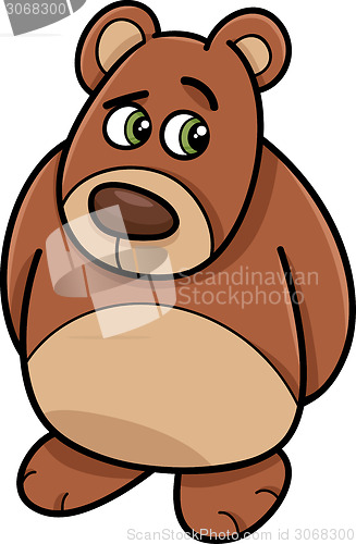 Image of shy bear animal cartoon illustration