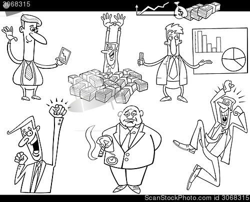 Image of business cartoon concepts and ideas set
