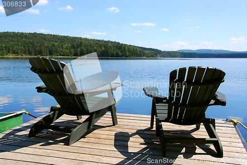 Image of Chairs on dock