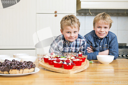 Image of Brothers in a kitchen