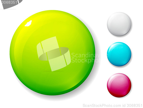 Image of Blank badge on white
