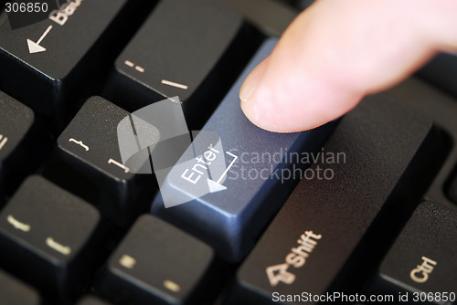 Image of Pressing enter key