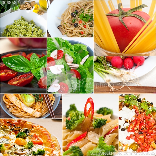 Image of healthy Vegetarian vegan food collage