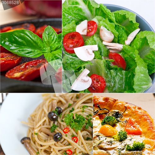 Image of healthy Vegetarian vegan food collage