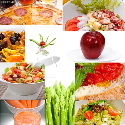 Image of healthy Vegetarian vegan food collage
