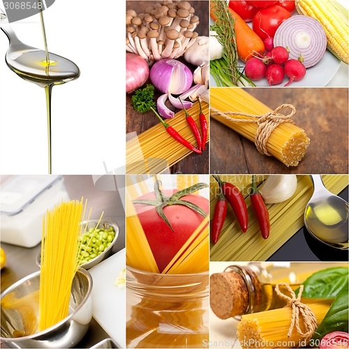Image of healthy Vegetarian vegan food collage