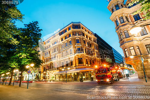 Image of Night Streets Pohjoisesplanadi and Kluuvikatu