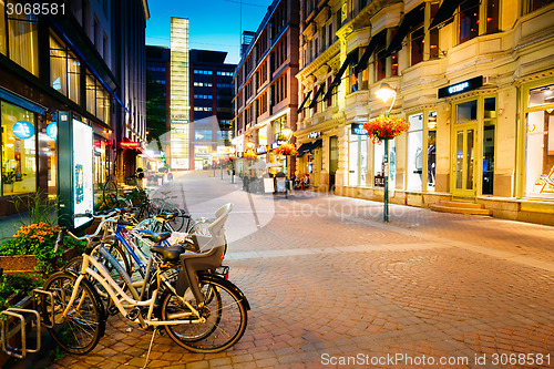 Image of Night view of Kluuvikatu street in Helsinki