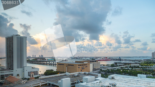 Image of Aerial view of Miami Downtown
