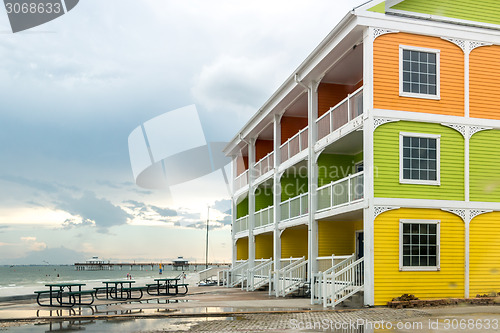 Image of Colorful homes by the beach