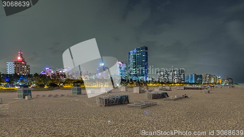 Image of Miami Beach at night