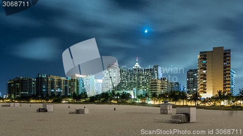 Image of Miami Beach at night