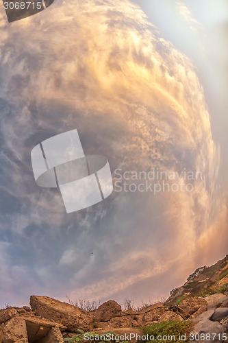 Image of Spinning clouds in the sky