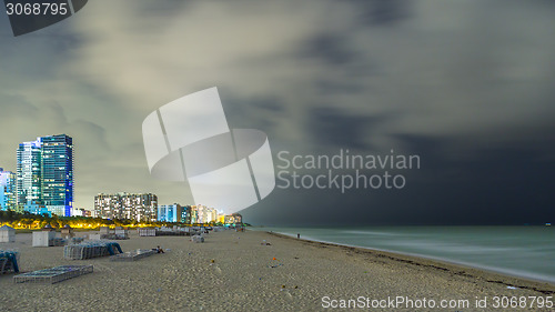 Image of Miami Beach at night