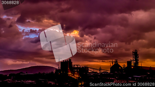 Image of Dark clouds over Dire Dawa Cement factory