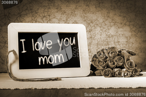 Image of slate blackboard mother day