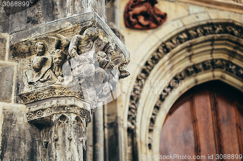 Image of Bas-relief On Church Of Our Lady Before Tyn In Prague, Czech Rep