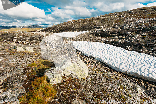 Image of Norway Nature Landscapes, Mountain Under Sunny Blue Sky