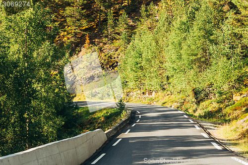 Image of Norway, Road In Norwegian Mountains