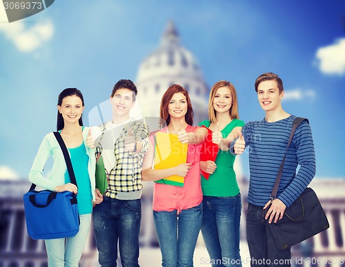 Image of group of smiling students standing