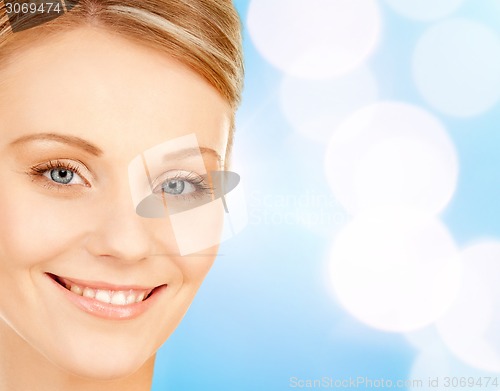 Image of beautiful young woman face