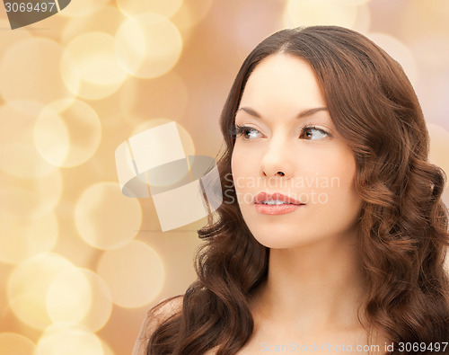 Image of beautiful young woman face